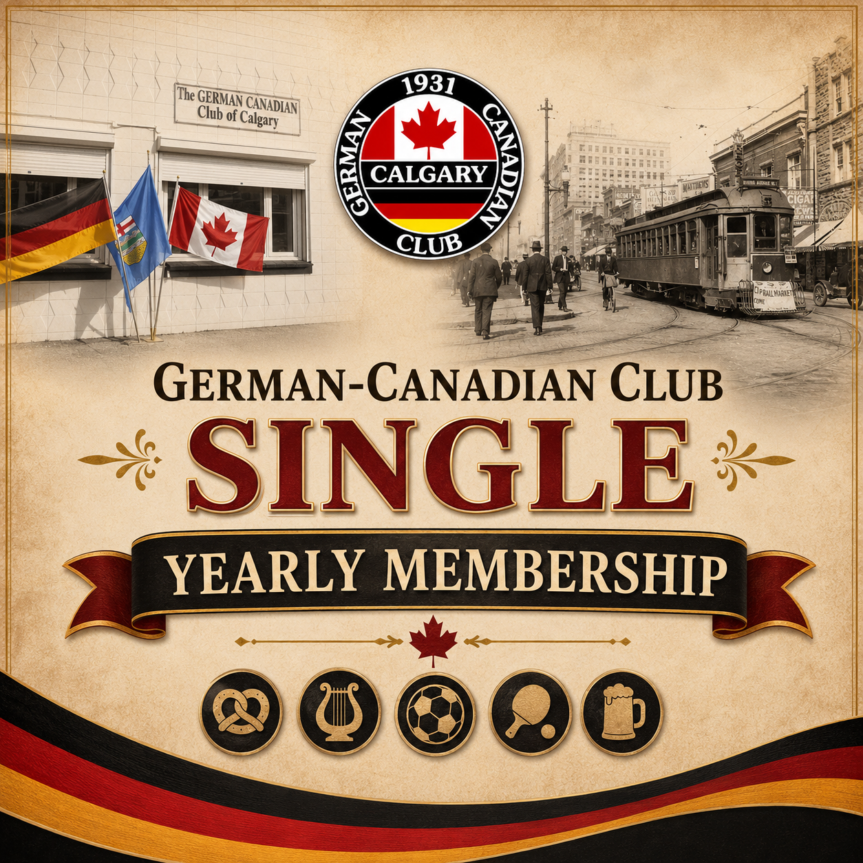 German Canadian Club of Calgary - Single Annual Membership 2026