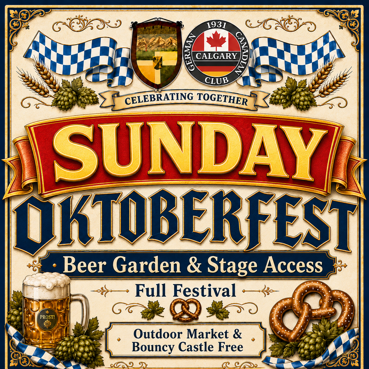 SUNDAY Oktoberfest Admission – Beer Garden & Stage Access